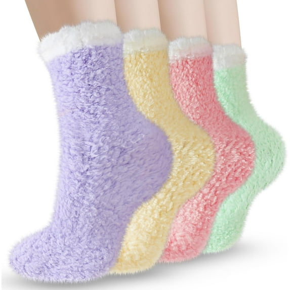 Fuzzy Socks Soft Cozy Fluffy Slipper Winter Warm Plush Socks Christmas Stocking Stuffers Gifts for Women