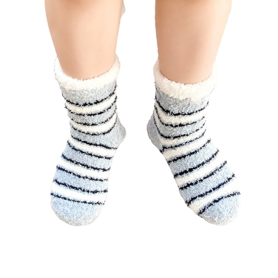 Fuzzy Socks for Women Non Slip Socks for Women Hospital Socks Fluffy Socks Women Plus Size Socks Casual Breathable Socks Ankle Socks for Women Gift for Women & Men Socks for Women Blue One Size
