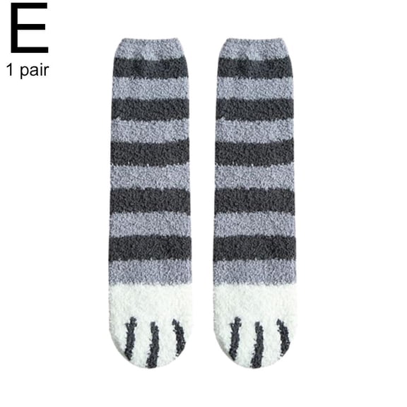Fuzzy Socks for Women, Soft Fluffy Slipper Socks Sleeping Warm Cat Claw Socks, Women Warm Super Soft Plush Slipper Sock, Winter Fluffy Microfiber Crew Socks Casual Home Sleeping