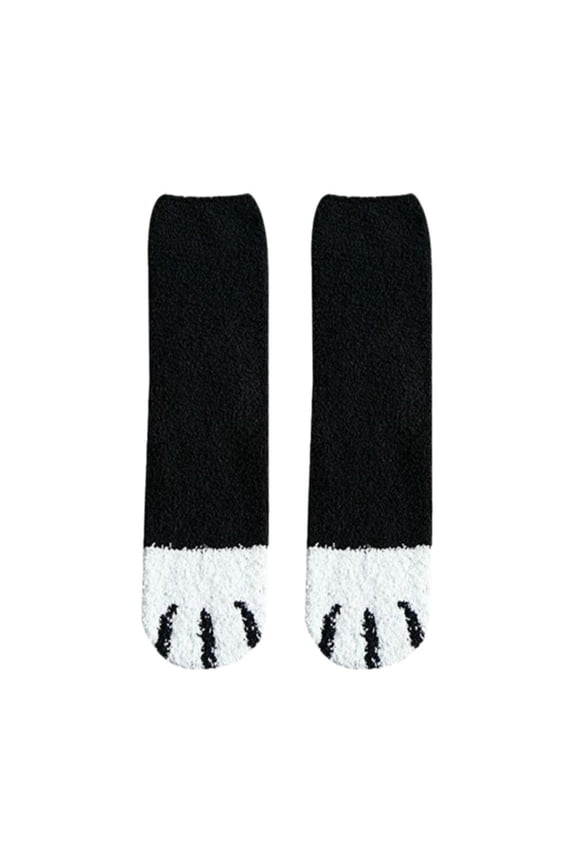 Fuzzy Socks for Women, Soft Fluffy Slipper Socks Sleeping Warm Cat Claw Socks, Women Warm Super Soft Plush Slipper Sock, Winter Fluffy Microfiber Crew Socks Casual Home Sleeping