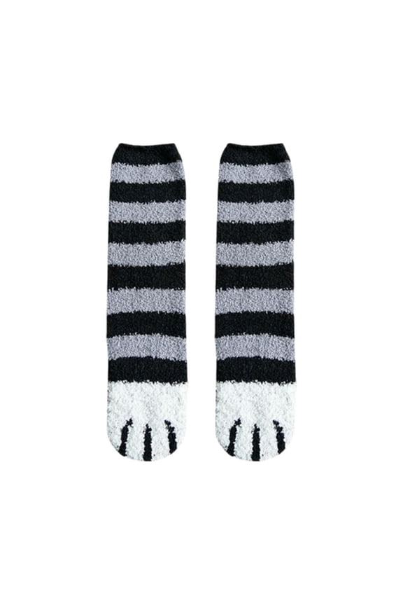 Fuzzy Socks for Women, Soft Fluffy Slipper Socks Sleeping Warm Cat Claw Socks, Women Warm Super Soft Plush Slipper Sock, Winter Fluffy Microfiber Crew Socks Casual Home Sleeping
