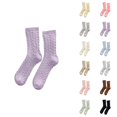 thumbnail image 1 of Fuzzy Socks for Women 2025 Winter Cable Knit Soft Cute Comfort Thermal Crew Socks, 1 of 4