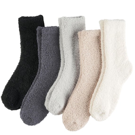 Fuzzy Socks for Women Gifts, Fluffy Cozy Plush Soft Slipper Socks for Fall Winter Christmas Warm Sleeping Home 6 Pairs
