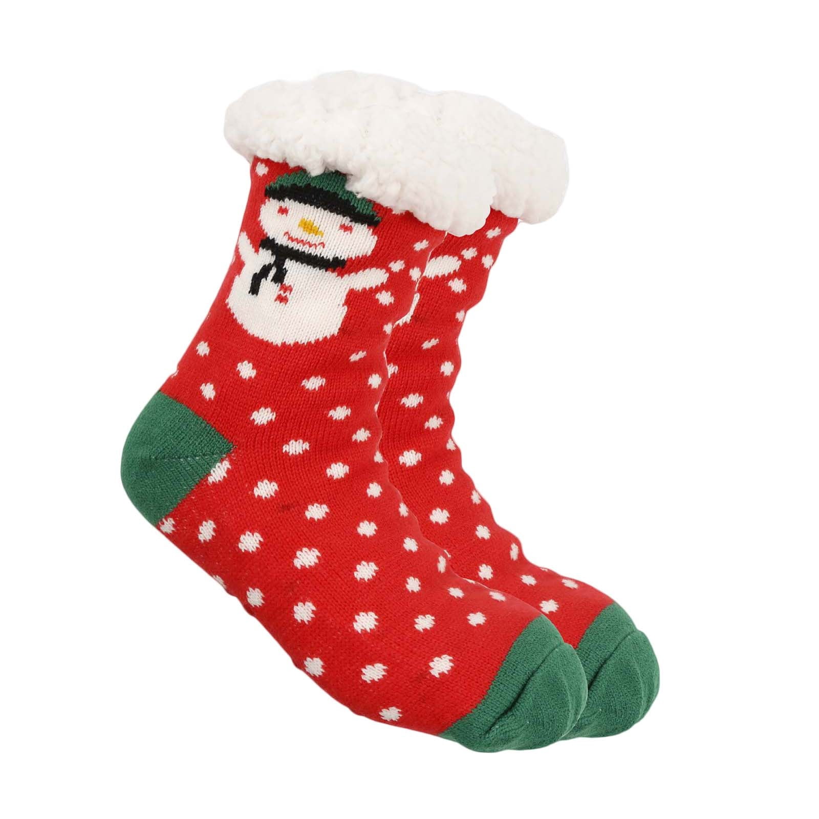 Tree Dimentional Fuzzy Socks for Women Holiday Plush Crew Style with Three Dimensional ...