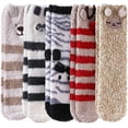 thumbnail image 1 of Fuzzy Socks for Women Soft Cozy Fluffy Winter Warm Slipper Socks Home Sleeping Animal Socks, 1 of 7