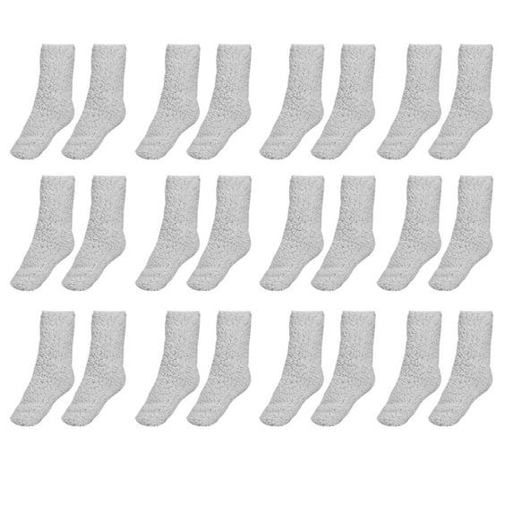 Fuzzy Socks for Women, Soft Fluffy Socks Thick-grey