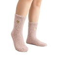 thumbnail image 1 of Fuzzy Socks for Women Stripe Coral Velvet Plush Soft Warm Home Sleeping Cozy socks, 1 of 3