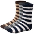 thumbnail image 1 of Fuzzy Socks for Womens and Men Non-Slip Plush Slipper Socks Microfiber Soft With Grippers 3 Pairs, 1 of 3