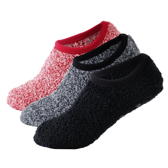 Fuzzy Socks with Grips Plush Sleep Cozy Winter Soft Hospital Fluffy Socks Gifts for Womens Gifts