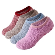 SKOLA Cozy Winter Fuzzy Women Socks Grip Slippers Fluffy House Non Skid Microfiber Socks