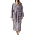 thumbnail image 1 of Fuzzy Soft Robes for Women Men, Unisex Long Plush Spa Robe Fluffy Warm Shawl Collar Bathrobes with Pockets, 1 of 6