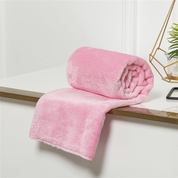 Fuzzy Soft Throw Blanket for Couch & Bed | 100x140 cm Microfleece Blanket | Warm, Machine Washable | 1-Pack for Sofa, Travel, Camping