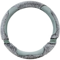 Fuzzy Steering Wheel Covers Women Soft Plush Warm Steering Wheel Cover Anti-Slip Universal Fit 15 Inch Fluffy Steering Wheel Cover Auto Interior Accessories, Green