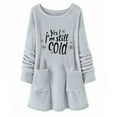 thumbnail image 1 of Fuzzy Sweatshirts for Womens Oversized Sherpa Lined Fleece Pullover Tops Winter Warm Fluffy Tunic Jumper Shirts Classic Letter Snowflake Sweatshirt Loose Comfy Hoodies Sweaters Coats Loungewear, 1 of 3