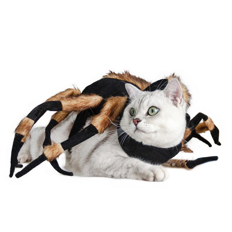 Fuzzy Tarantula Dog Costume, Dog Spider Costumes, Funny Pet Halloween