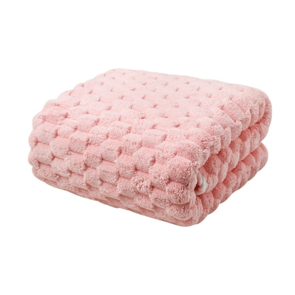 Fuzzy Throw Blanket for Couch Fleece Blanket Soft Cozy Plush Blanket 3D Ribbed Natural Gradient Queen Blanket, 90x90 Inches