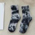 thumbnail image 1 of Fuzzy Tie Dye Socks for Women - Ultra Soft & Warm Crew Socks, One Size Fits Most, Cozy Lounge House Socks,Size Free Size, 1 of 2