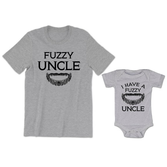 Fuzzy Uncle Men's T-Shirt Funny Beard Graphic Tee I Have a Fuzzy Uncle Baby Bodysuit Kids Toddler Shirt