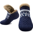 thumbnail image 1 of Fuzzy Warm Slipper Socks for Men Women Winter Thermal Floor Socks,Cozy Fleece Soft Lined Non-slip Knitted Adult Carpet Sox, 1 of 4