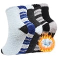 thumbnail image 1 of Fuzzy Warm Socks, UNEEI Warm Soft Fluffy Socks , 5 Pairs Winter Plush Fuzzy Crew Seamless Thick CozyThermal Socks, Size 11-13, 1 of 7