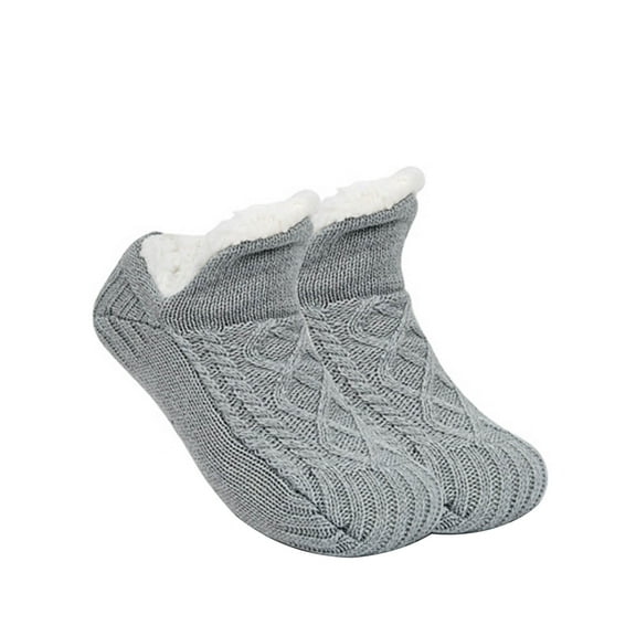 Fuzzy Winter Slipper Socks - Non-Slip, Fleece-Lined for Adults and Kids Winter Super Soft Warm Cozy Fuzzy Fleece-Lined with Grippers Slipper Socks