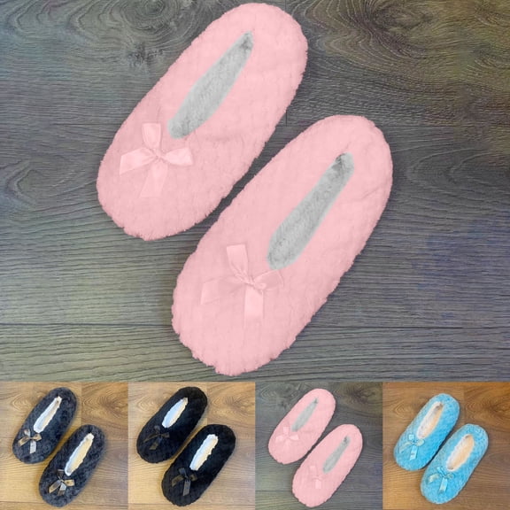 Fuzzy Women's Slippers Comfort Memory Foam House Slippers Plush Lining Bedroom Shoes For Indoor & Outdoor Blue 42