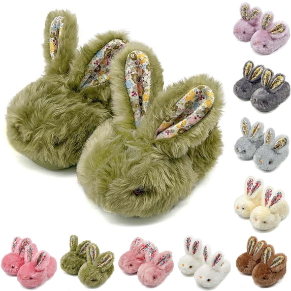 Fuzzy Womens Slipper Warm Comfy Memory Foam House Slippers Knitted Shoes Lined Anti-Skid Rubber Sole Bedroom Cozy Indoor Outdoor Slippers Purple One Size