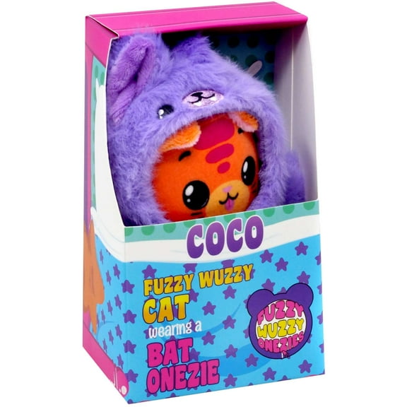 Fuzzy Wuzzy Onezies Series 1 Coco Fuzzy Wuzzy Cat Wearing a Bat Onezie Mini Plush