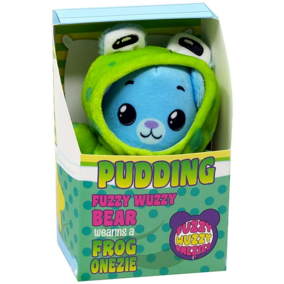 Fuzzy Wuzzy Onezies Series 1 Pudding Fuzzy Wuzzy Bear Wearing a Frog Onzie Mini Plush