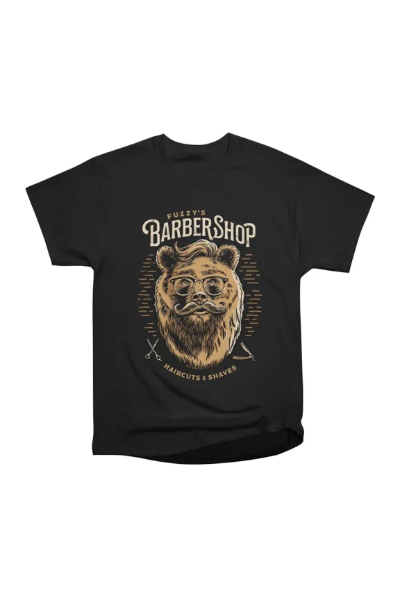 Fuzzys Barber Shop Dark T-Shirt Tee Gift For Him Merch For Her Apparel For Friend