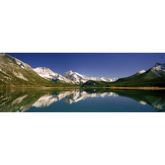 Fv2041 Natural Moments Photography Panoramic Lake And Mountain Range Canvas Art - Darwin Wiggett Design Pics (27 x 9)