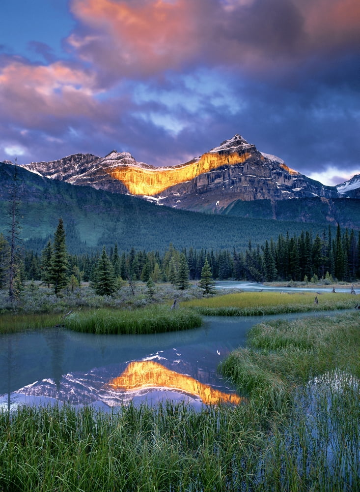 Fv3543 Natural Moments Photography Mountains Sunset Canvas Art - Darwin Wiggett Design Pics (12 x 17)