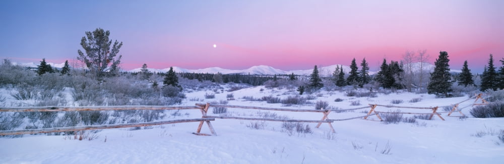 Fv3555 Natural Moments Photography Winter Scenic Canvas Art - Darwin Wiggett Design Pics (35 x 11)