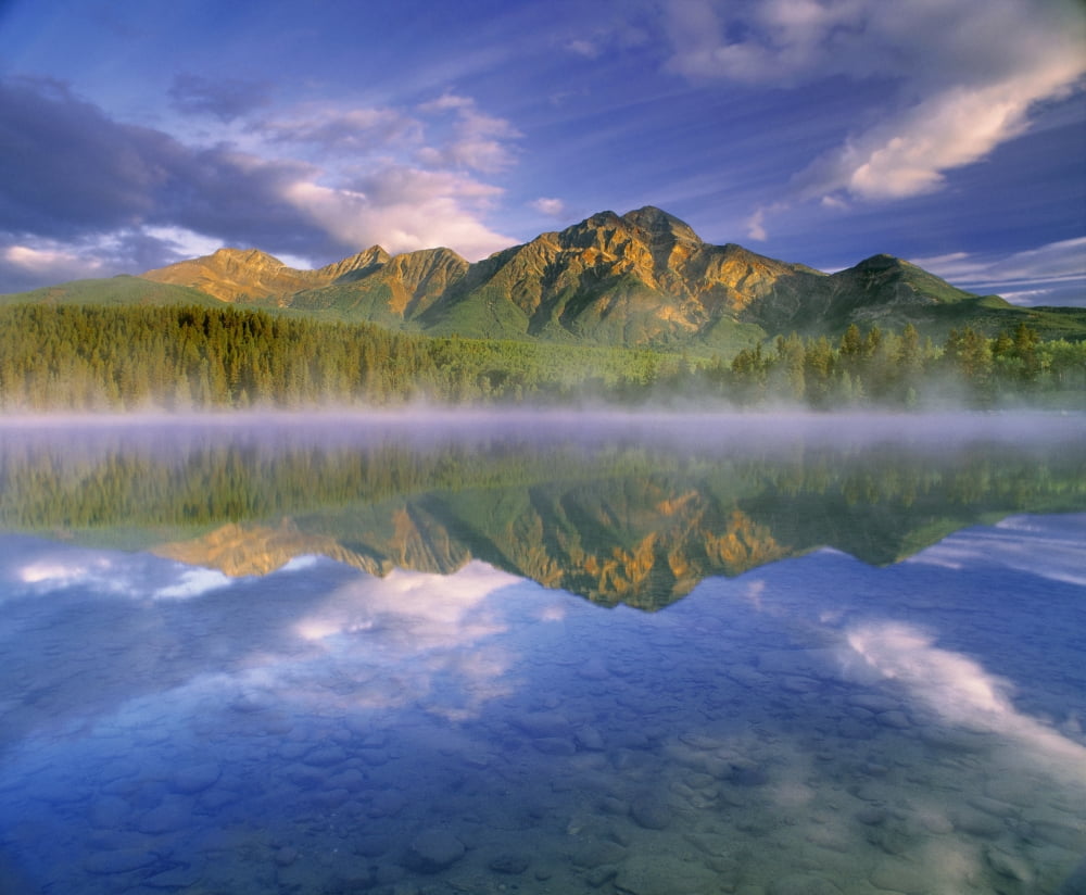 Fv3561 Natural Moments Photography Lake And Mountain Scenic Canvas Art - Darwin Wiggett  Design Pics (17 x 14)