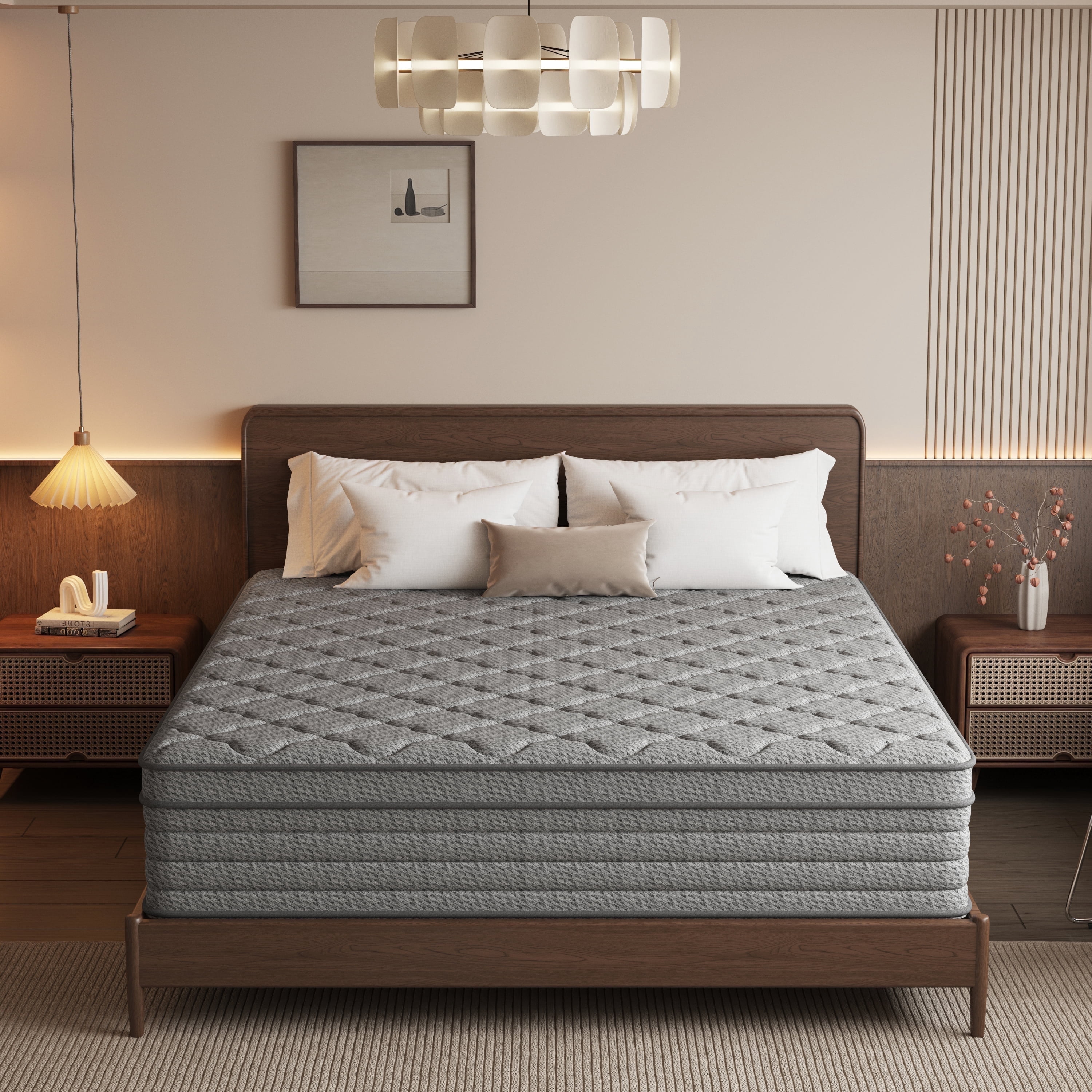 Fvbeaya 12 inch King Size Mattress, Gel Memory Foam with Individually Wrapped Pocket Coils, Medium Firm, Pressure Relief, Strong Edge Support,Cooling Breathable Sleep Support for Adult