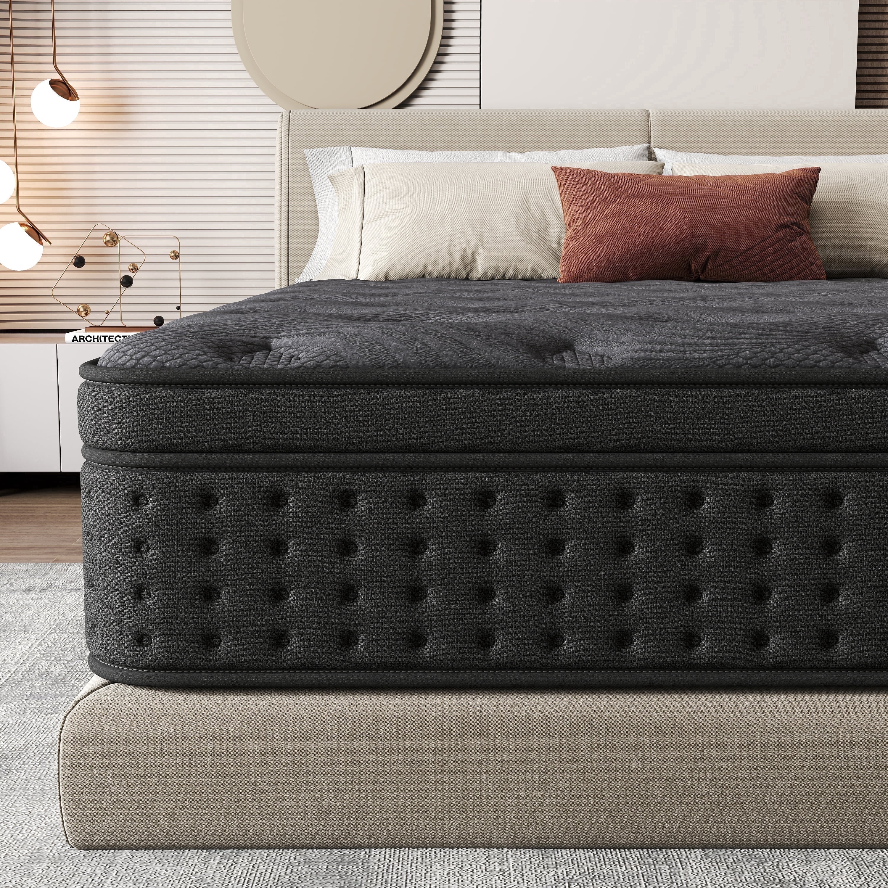 Zekbip 12 inch Queen Mattress in a Box, Hybrid Gel Memory Foam