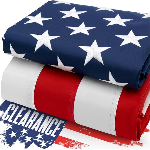 Fvieon 3' x 5' Heavy-Duty Polyester American Outdoor Flag,Premium US Flag 3X5 Heavy Duty Outdoor with Embroidered Stars and Sewn Stripes.