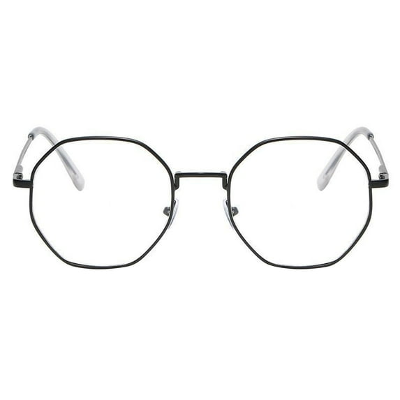 Fvsianol Blue Light Blocking Glasses Ultra light Octagonal Glasses Octagon Frame Blue Light Blocking Glasses Unisex Clear View Strong Hinge Eye Protection Spectacles