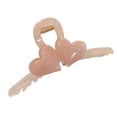 thumbnail image 1 of Fvsianol Double Row Teeth Hair Clip Large Hair Claw Sweet Double Heart Decor Hair Claw Large Back Head Clip Thick Long Curly Hairpin Styling Tool, 1 of 8