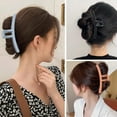thumbnail image 1 of Fvsianol Hair Claw Big Hair Clip Frosted Non slip Hair Claw Spring Design Solid Color Simple Large Hair Clamp Styling Tool, 1 of 9