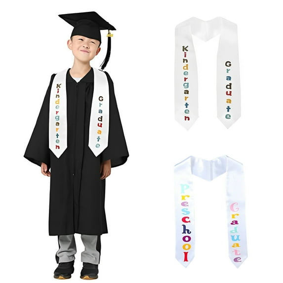 Fvsianol Kid Graduation Stole Graduation Sash Cartoon Graduation Stole with Angled End Non slip Detachable Printed Design for Kids Graduation