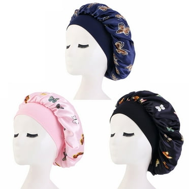 Fvsianol Ladies Hat Women Night Cap Satin Nightcaps 3 Pcs