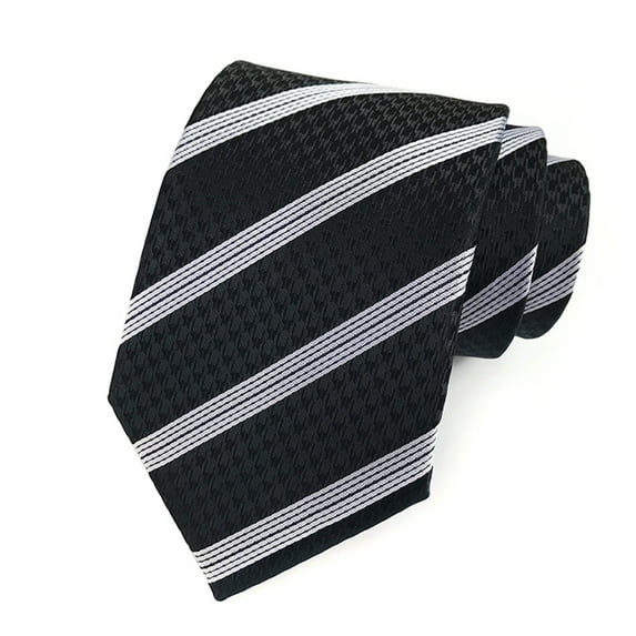 Fvsianol Necktie Business Tie Men Business Tie Lightweight Multipurpose Adjustable Plaid Print Decorative Gentleman Tie
