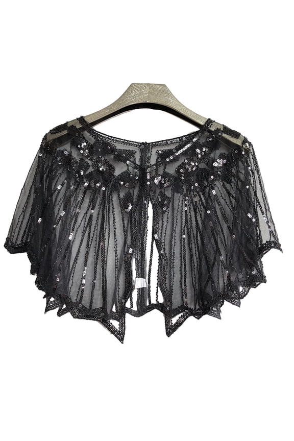 Solid Color Shawl Women Shawl Women Prom Shawl Beaded Sequin Decor See through Thin Shoulder Lightweight Wedding