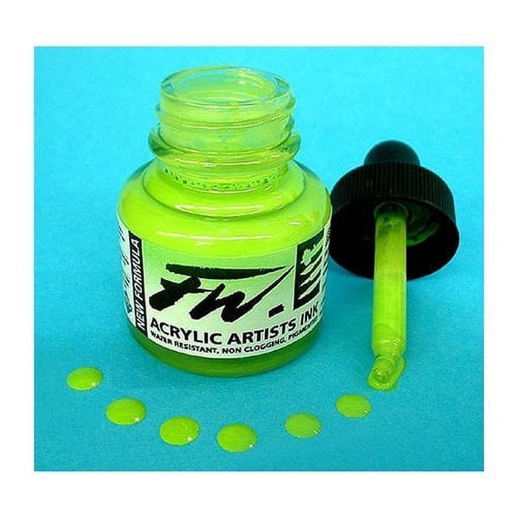 Fw Acrylic Artists Ink 1 Oz Flame Orange