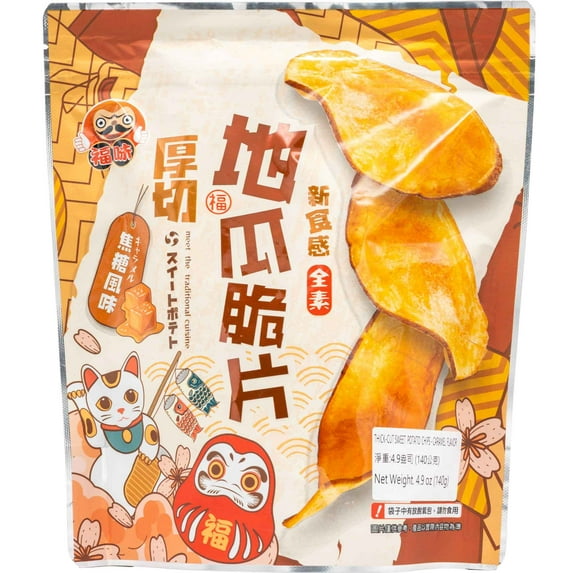 Fu Wei Thick-Cut Sweet Potato Chip Caramel Flavor 4.9 oz