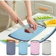 thumbnail image 1 of Fwqbns Cutting Boards for Kitchen, Plastic Chopping Board with Non-Slip Feet and Deep Drip Juice Groove, Easy Grip Handle, Dishwasher Safe, 1 of 8