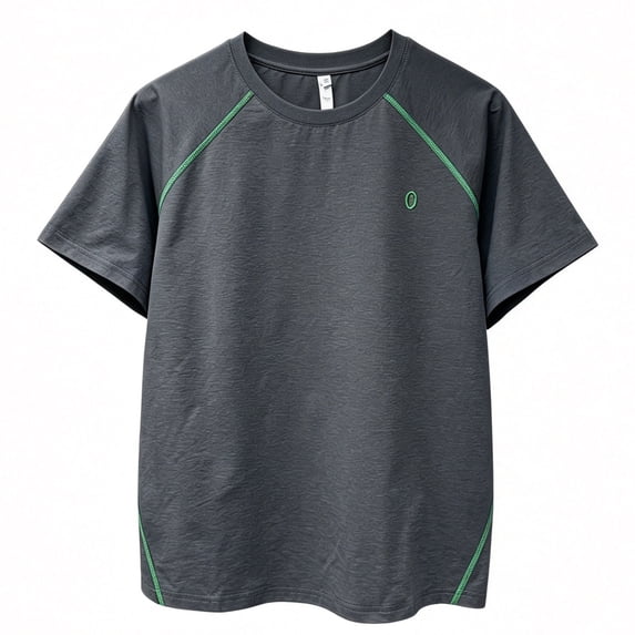 Fwqbns Men's Raglan Sleeve Quick Dry T-Shirt Moisture Wicking Athletic Workout Tee Short Sleeve Running Shirt Black
