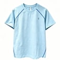 thumbnail image 1 of Fwqbns Men's Raglan Sleeve Quick Dry T-Shirt Moisture Wicking Athletic Workout Tee Short Sleeve Running Shirt Light Blue, 1 of 5