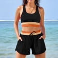 thumbnail image 1 of Fwqbns Women's High Waisted Two Piece Sets Color Block Sporty Athletic Bathing Suits for Beach Vacation Swimming, 1 of 9